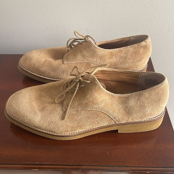 Steve Madden Dominant Suede Lace Up Loafers Sand Tan Size 10 Oxford - Picture 3 of 8